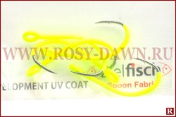 Крючки для блесен Trout Bait UV Hooks 8001, 5шт, №6, шартрез флюо - фото 18046