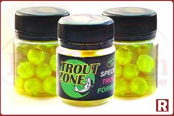 Trout Zone Edible Ball 12мм, 20шт, сыр/chartreuse - фото 8494
