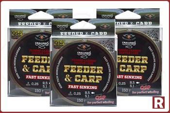 Леска Cralusso Feeder & Carp Fast Sinking 150м, 0.25мм, 5.1кг - фото 9246