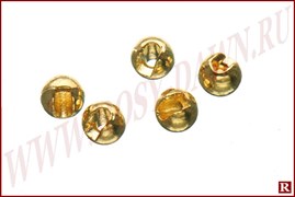 Slotted Tungsten Beads Gold